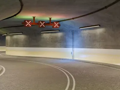 Road Tunnel Environment Low-poly 3D model