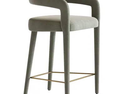 LISETTE WHITE COUNTER STOOL 3D model