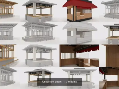 Collection Booth 1 3D Model Pack