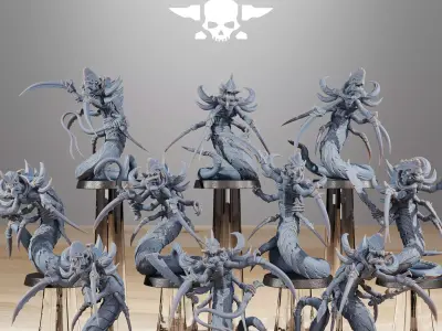 Xenarid Serpents 3D print model