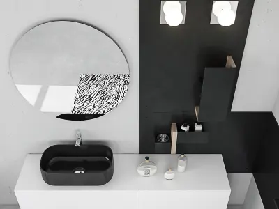 Bathroom furniture collection 6 3D model