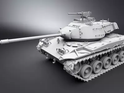 M41 Walker Bulldog Scale model 3D print model