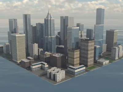 Cityscape city 3D model