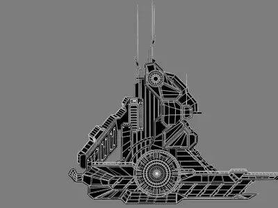 Halo Sci-Fi Building 3D model