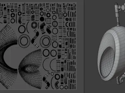 Bathroom WC for Games Low-poly 3D model