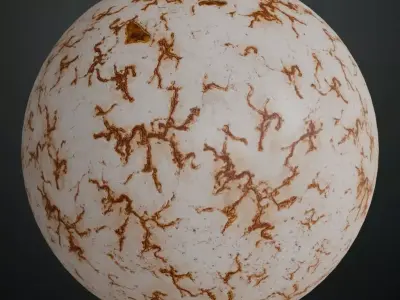 White Rusty Peeling Paint PBR Seamless Texture