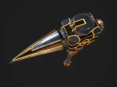 SciFi Warpick Low-poly 3D model
