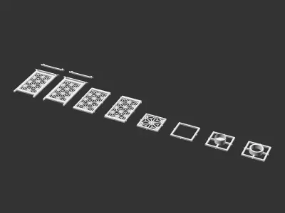 Kumiko Japanese Shoji Lantern - Kawari-urahana-kikkou 3D print model