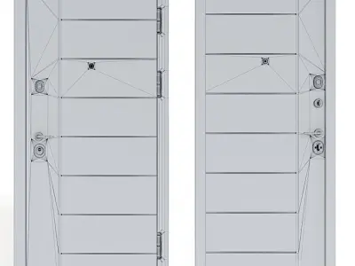 Modern front door 2 3D model