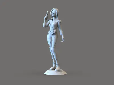 Sci fi girl  3D print model