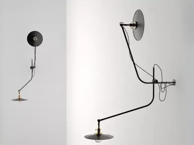Bent wall lamp 3D model