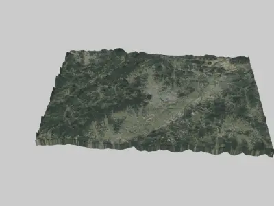 Cheongju City Low-poly 3D model