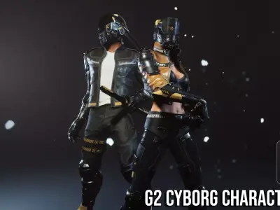 G2 Cyborg 02 Low-poly 3D model
