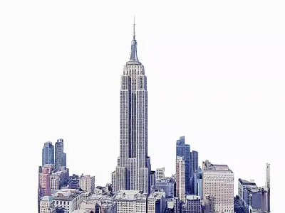Empire State Building Low-poly 3D model purchase
