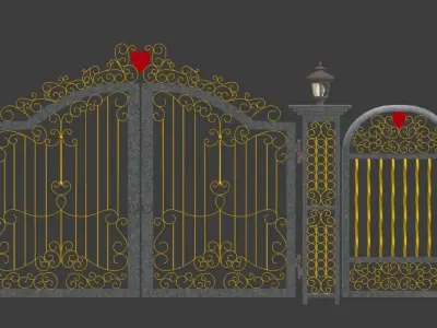 Gate Blender FBX Obj 3D model