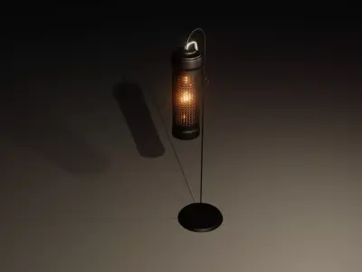 Lantern Outdoor Low-Poly Game-Ready PBR Low-poly 3D model