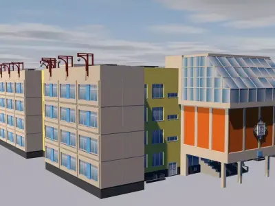 Shop center 3D model purchase