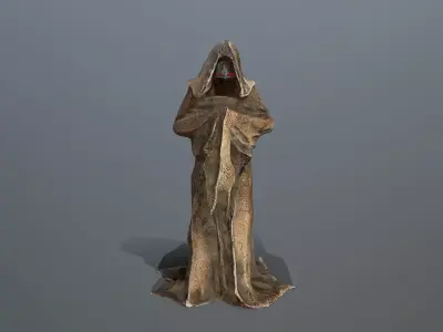 old statue  Low-poly 3D model buy