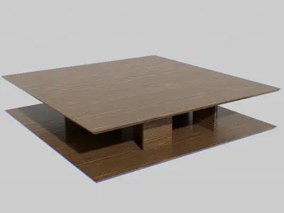 Modern coffee-table Low-poly 3D model