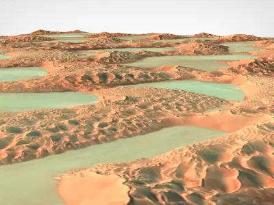 Desert Rub al Khali Arabian Peninsula 3D model