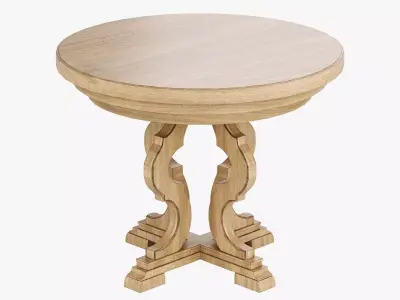 Ethan Allen Aelin Round Dining Table  Chrystiane Side Chair 3D model