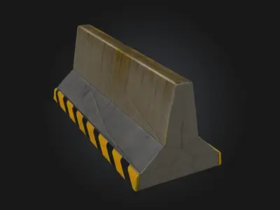 Concrete Barrier  Urban Safety and Tactical Utility 3D model