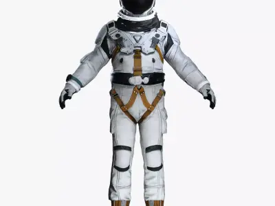 Futuristic Cosmonaut Uniform - High Quality Space Armor Low-poly 3D model