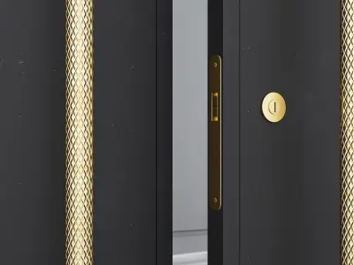 Aluminium door 345 3D model