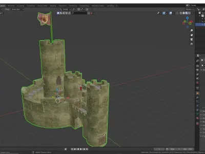 Castles and Ruined Castles Mega Kitbash Set 211 parts 3D model