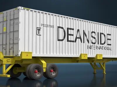  Tactical Missile System Inside 40ft Container on Trailer 