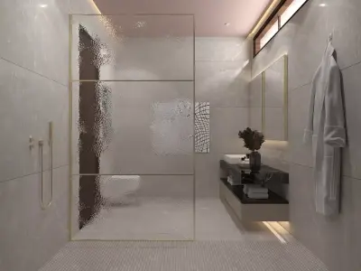 Washroom 3d Render Free 3D model