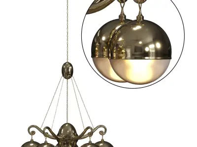 WOKA Chandelier  5-arms M 2898 3D model