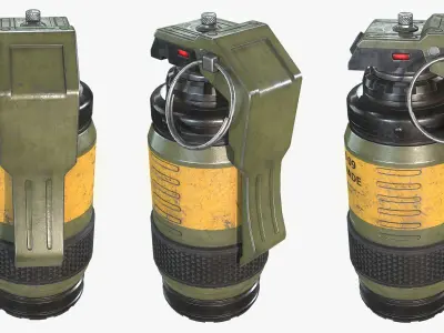 Sci Fi Grenade Low-poly 3D model purchase