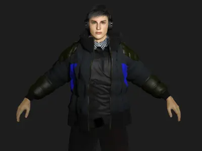 AAA 3D EUROPE BRITISH MALE-REALISTIC RIGGED GAME READY CHARACTER Low-poly 3D model