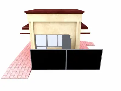 Security Room Low-poly 3D model
