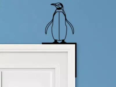 Penguin Door Corner Decor 3D print model buy