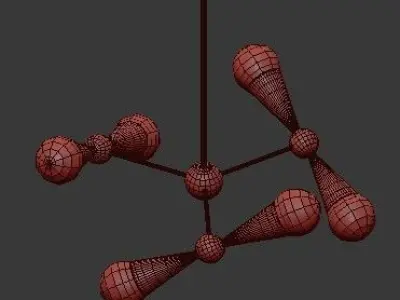 Untitled lamp with balls hanging from it 3D model
