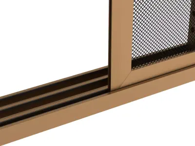 Aluminum Sliding Window Medium 3D model