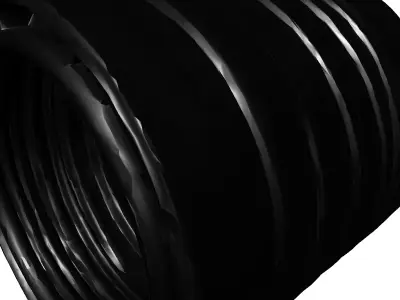 Corrugated Industrial Pipe Segment Low-poly 3D model