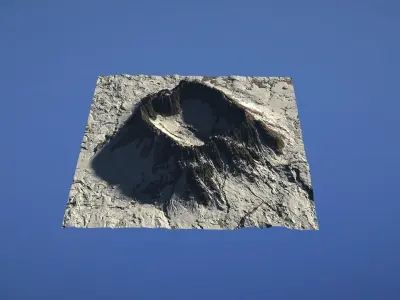 Landscape Environment Volcano Snow 41 Low-poly 3D model