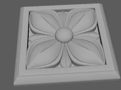 rosette flower 3D model 3