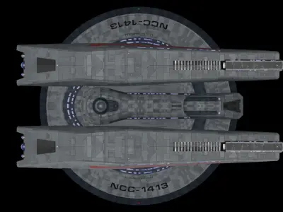 Star Trek Magee-Class Starship Low-poly 3D model