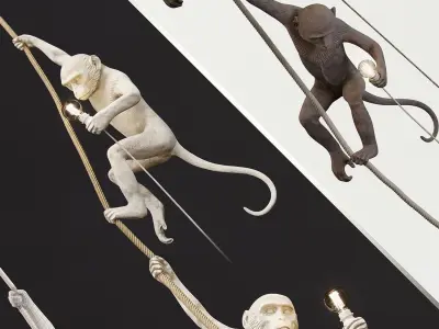 The Monkey Lamp Ceiling  Version by Seletti Low-poly 3D model