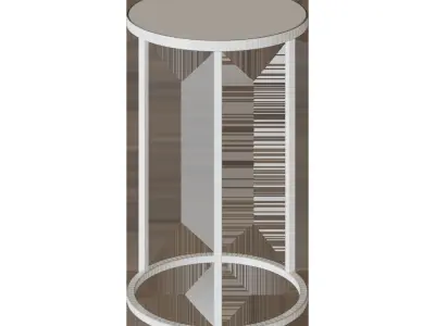 ADDITIONAL TABLE ROUND GRAY 3D model