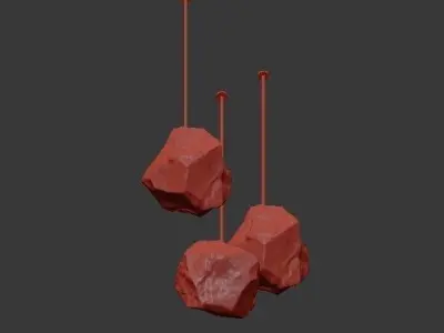 Color Ice Cube Pendant 3D model
