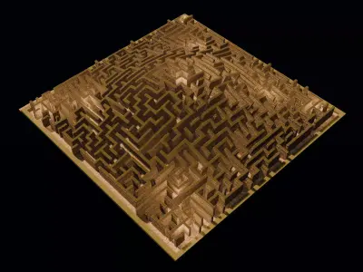 Maze on the hill 26G02 3D model