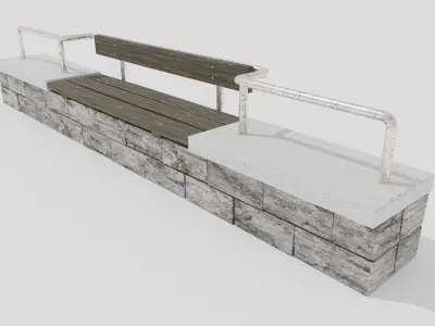 Bench 3D model shop