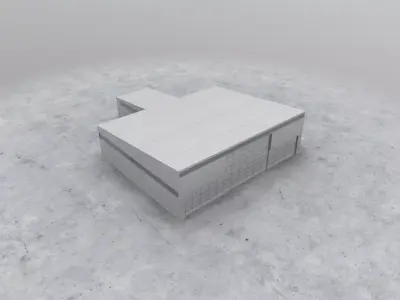 LOWS Hangar 2 Low-poly 3D model