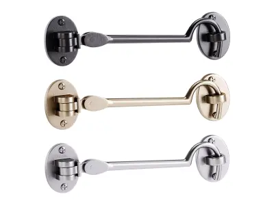  Solid Brass Swivel Pivot Style Cabin Eyelet Latches 3D model