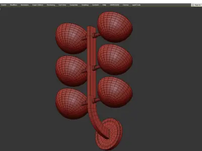 AVION SCONCE Low-poly 3D model